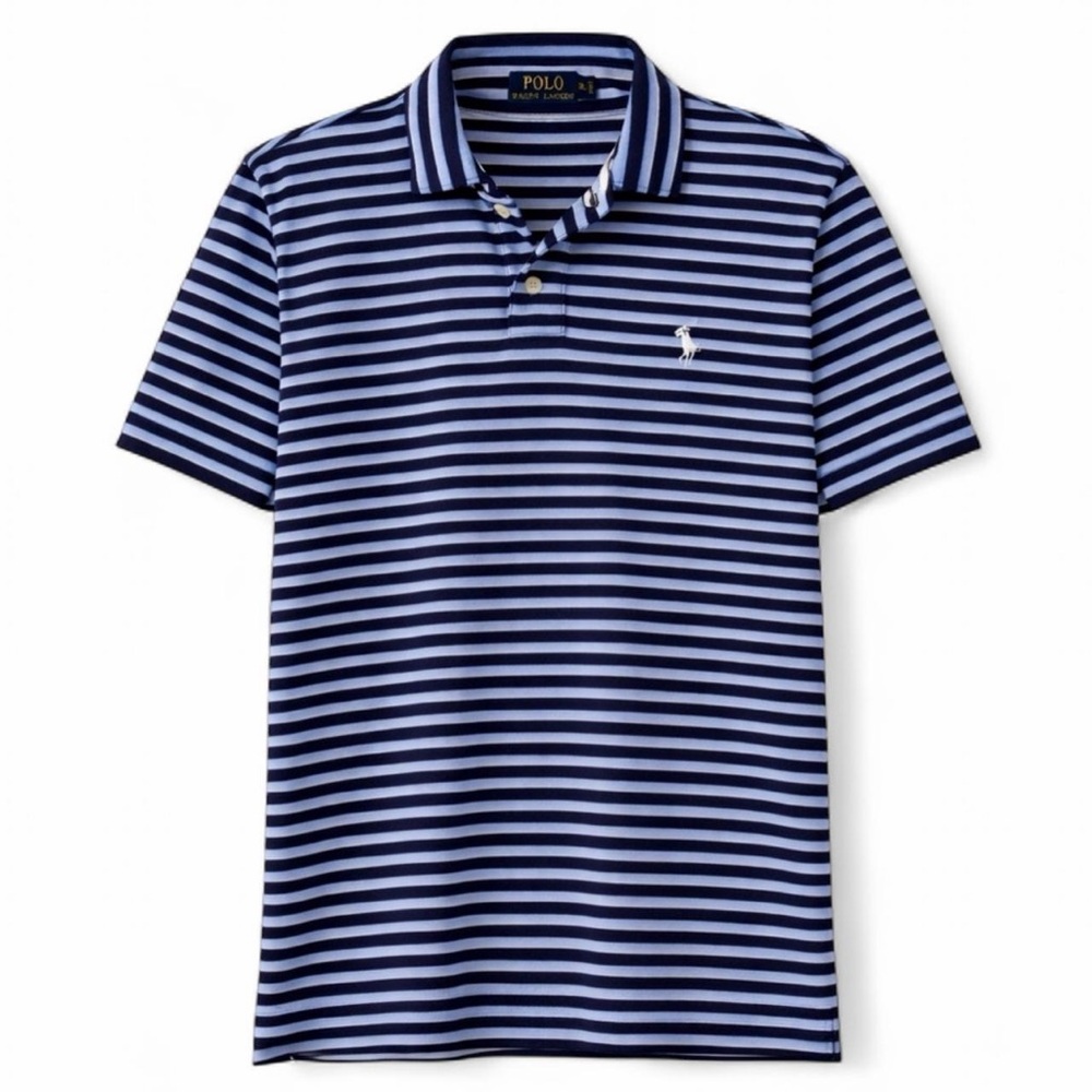Polo Ralph Lauren Striped Polo Navy Blue XL